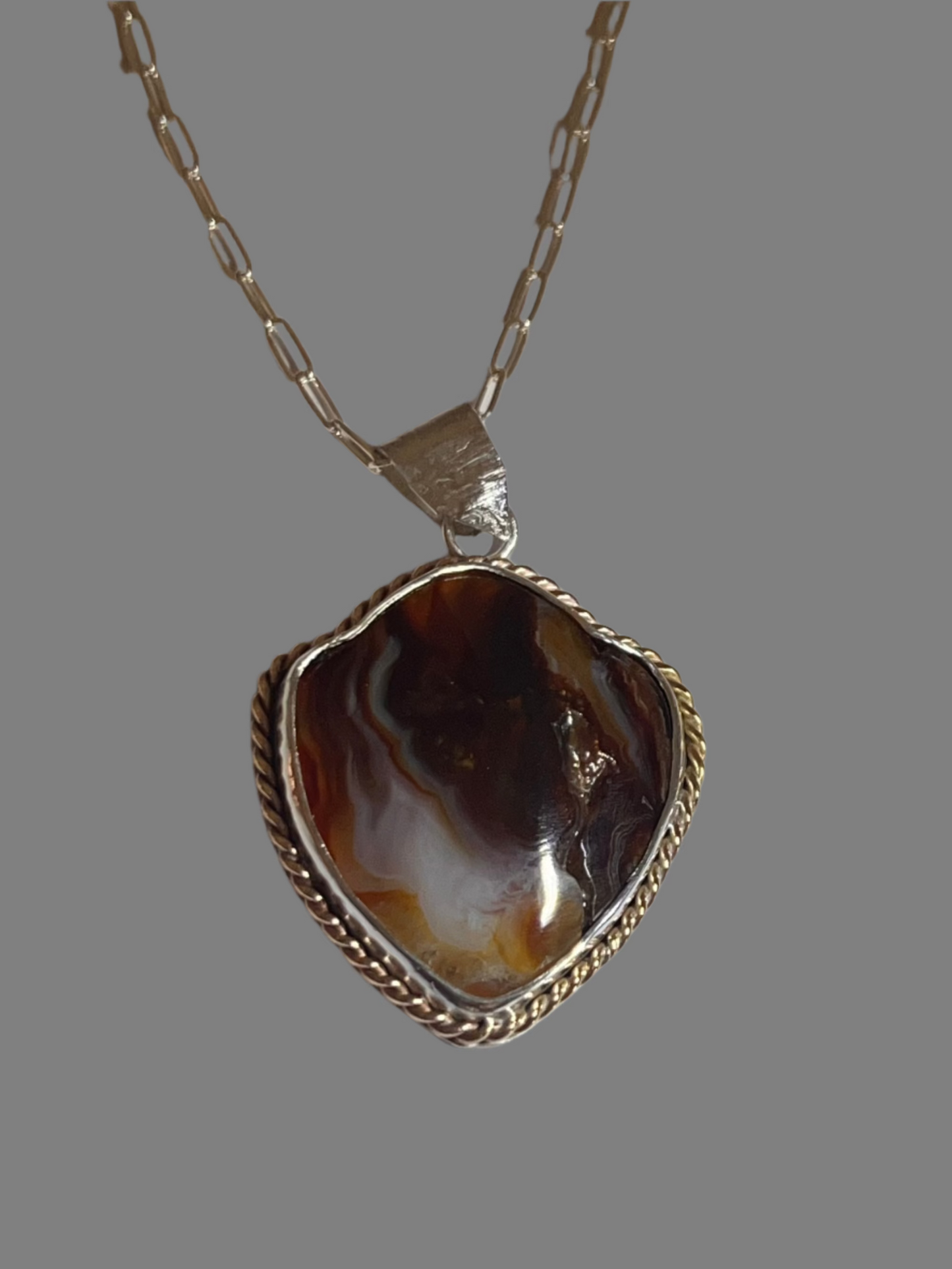 Distressed Agate pendant