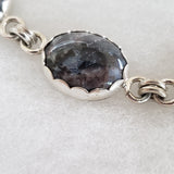 Sterling Silver and Agate Bracelet