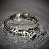 Sterling Silver and Aquamarine (or gemstone of choice) ring in sizes 5-10