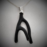 Florida Black Coral and Sterling Silver Pendant