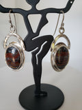 Agate and Sterling Silver Earrings