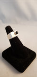Size 6 1/2 Sterling Scuptural Ring with Onyx
