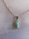 Small Larimar and Sterling Silver Pendant