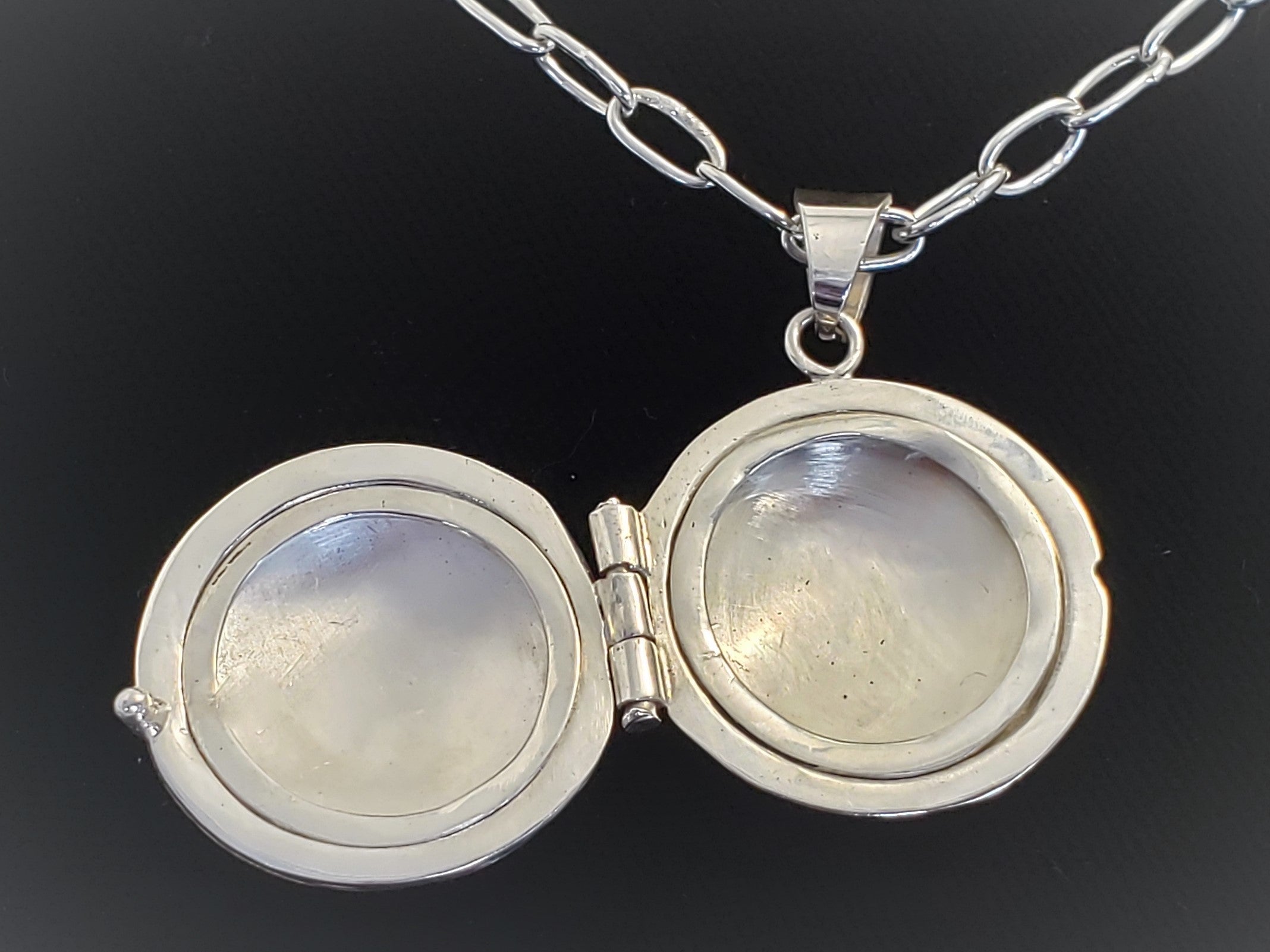 Sterling locket with 18K gold accents