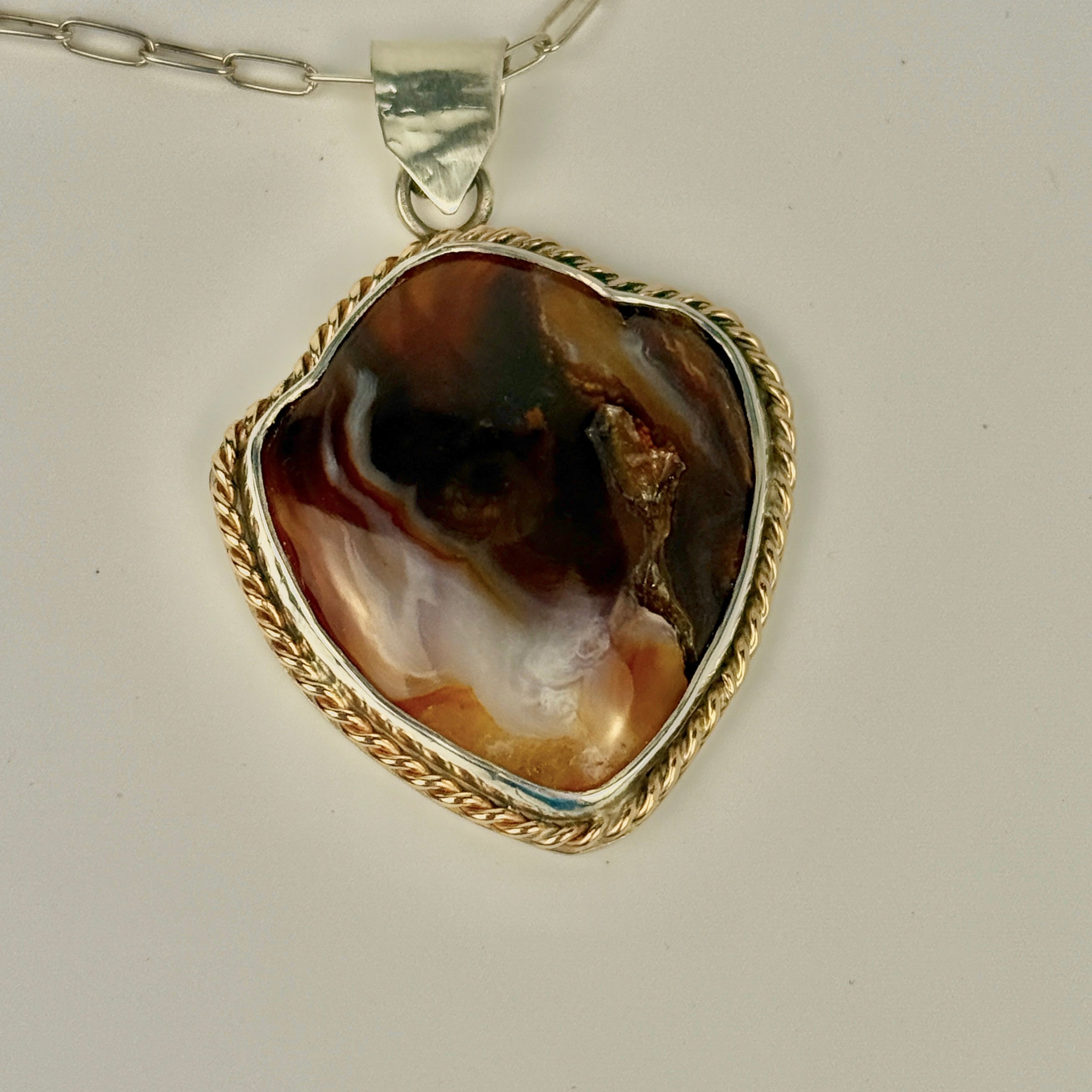 Distressed Agate pendant