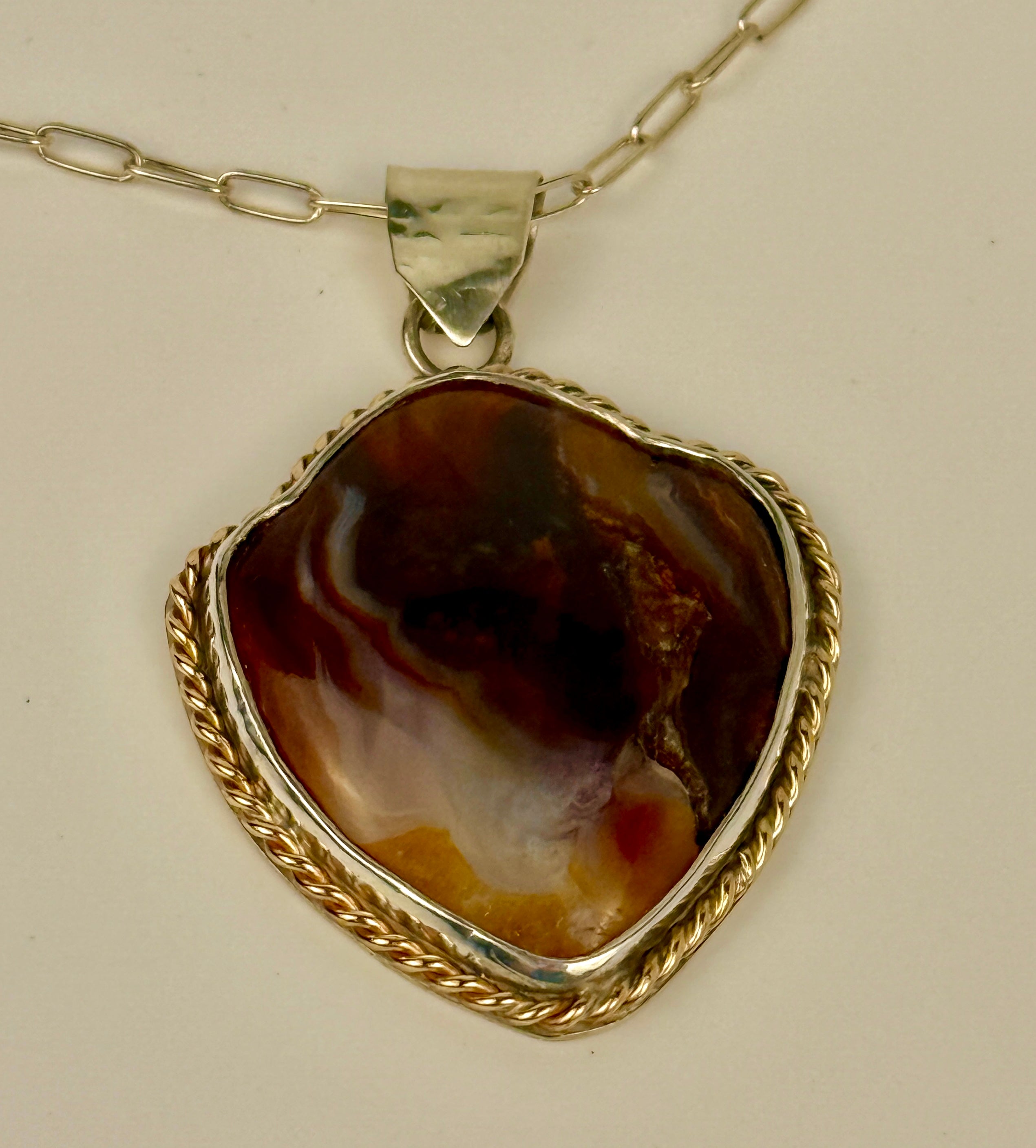 Distressed Agate pendant