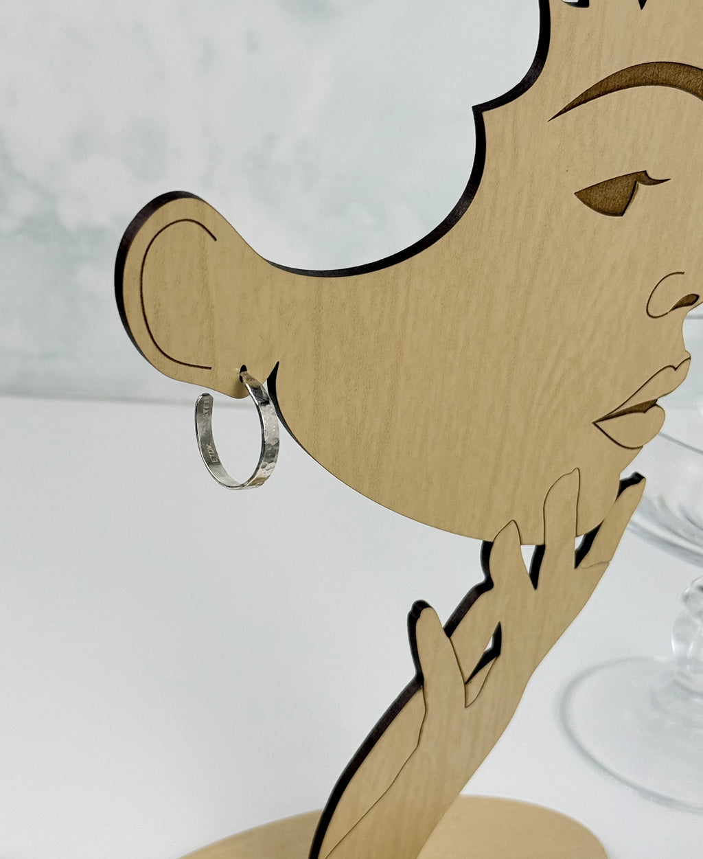 Hammered Silver Hoop Earrings