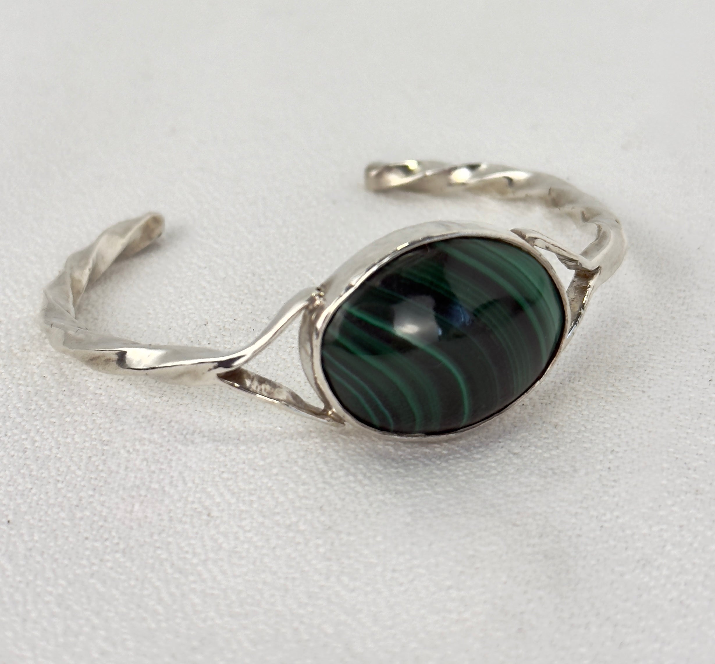 Malachite and Sterling Cuff