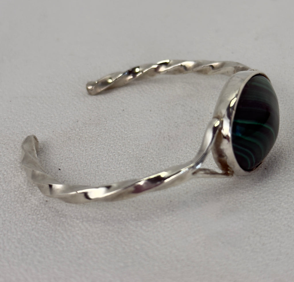 Malachite and Sterling Cuff