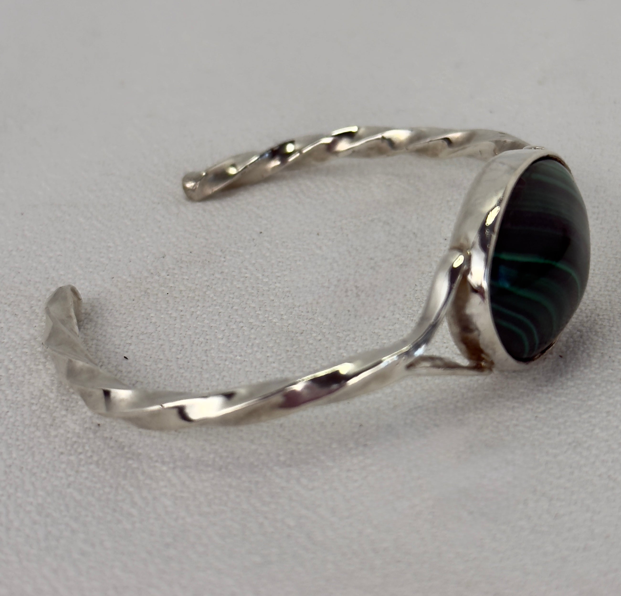 Malachite and Sterling Cuff