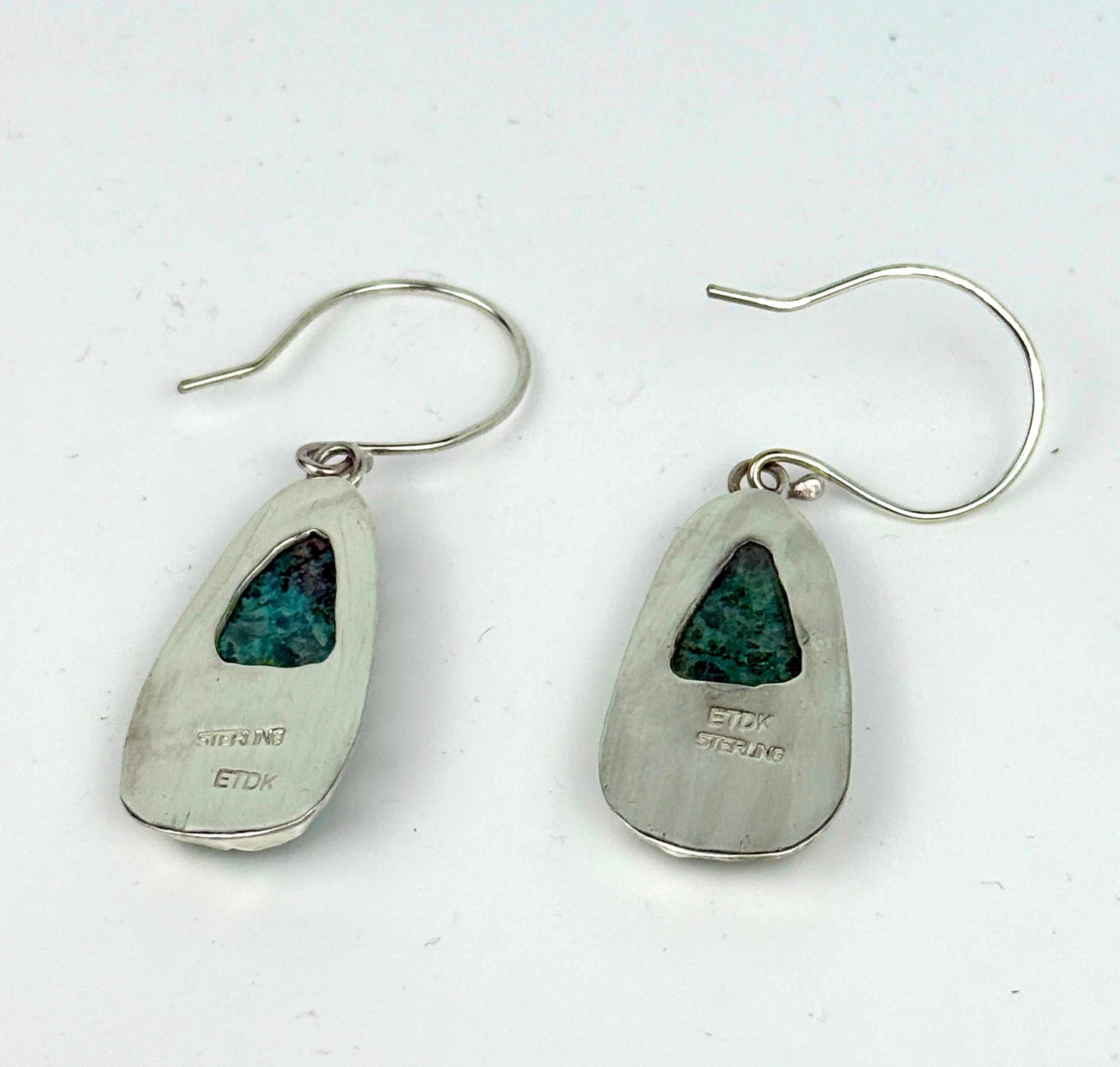 Eilat Stone Earrings with Scalloped Bezels