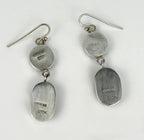 Onyx and Marble Dangle Earrings