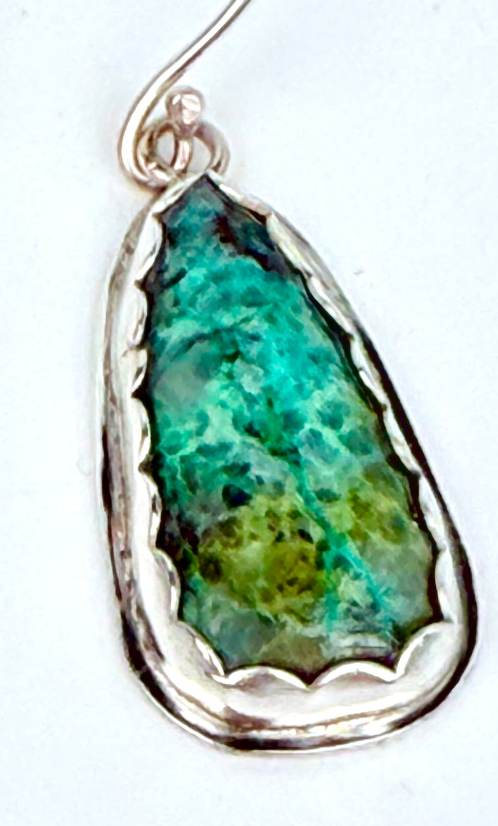 Eilat Stone Earrings with Scalloped Bezels