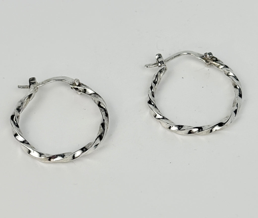 Classic Sterling Silver Square  Wire Hoops # 1