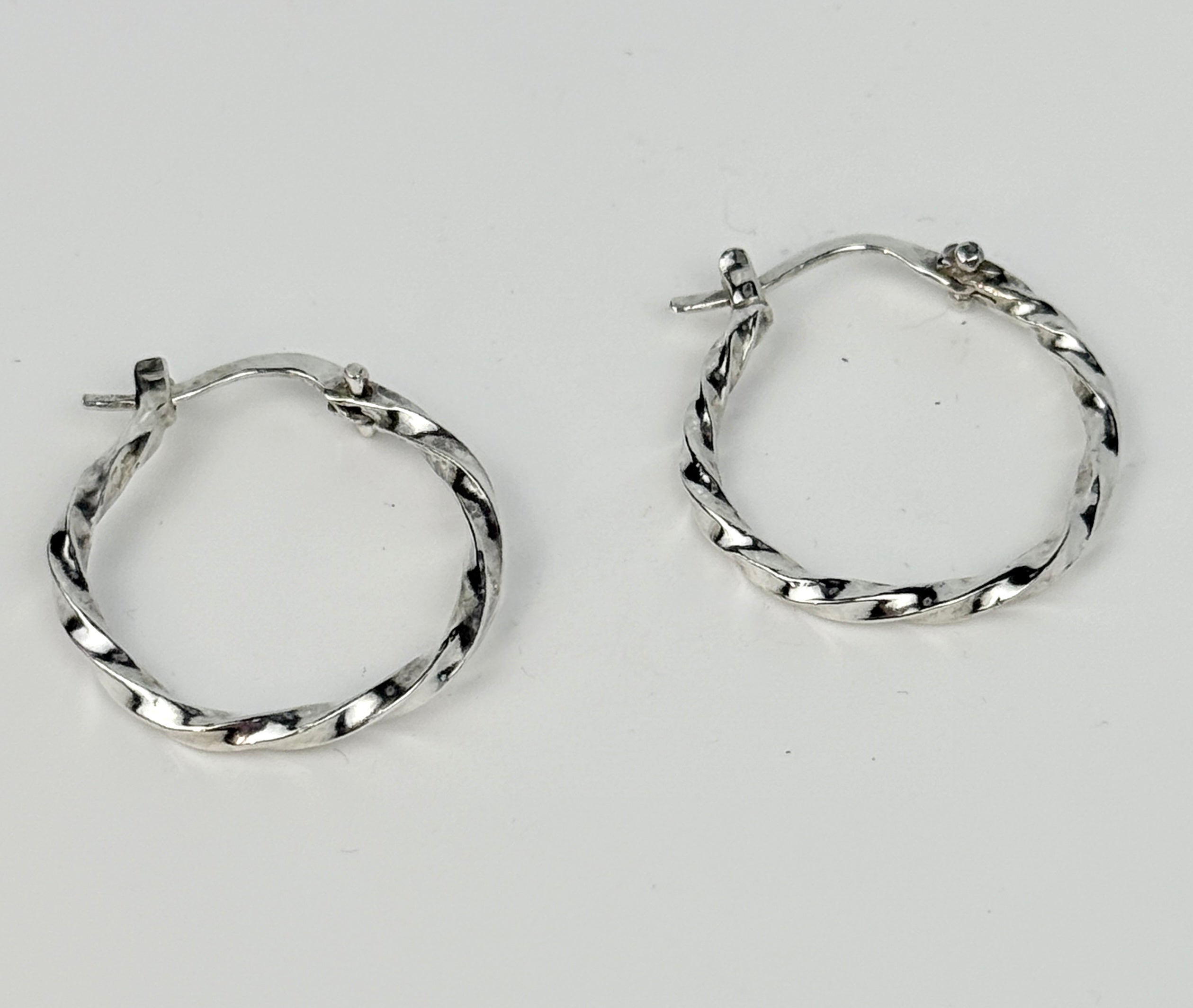 Classic Sterling Silver Square  Wire Hoops # 1