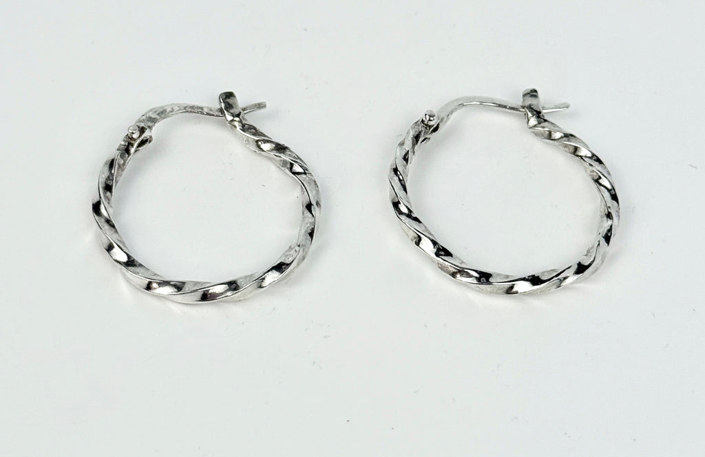 Classic Sterling Silver Square  Wire Hoops # 1