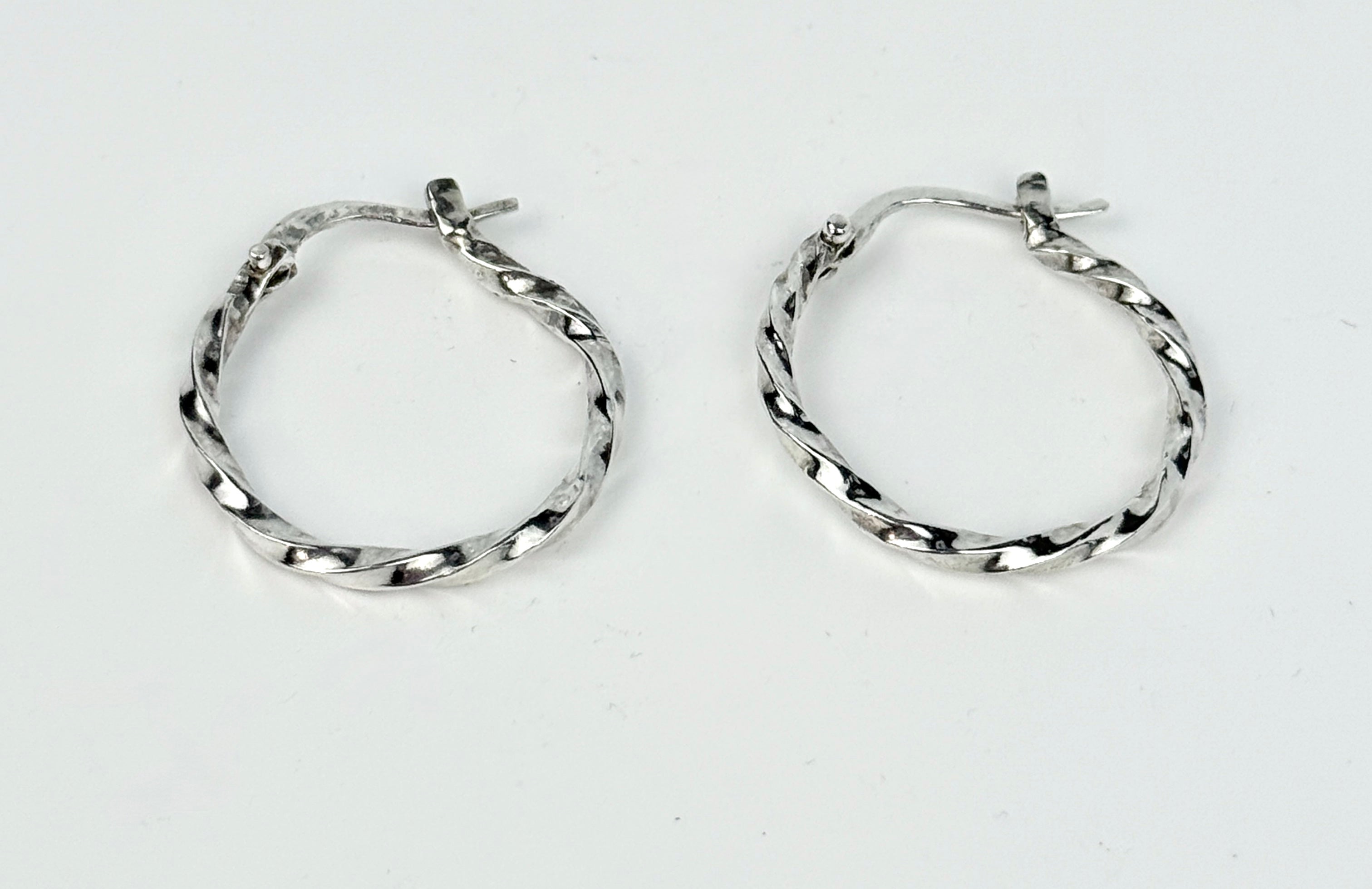 Classic Sterling Silver Square  Wire Hoops # 1