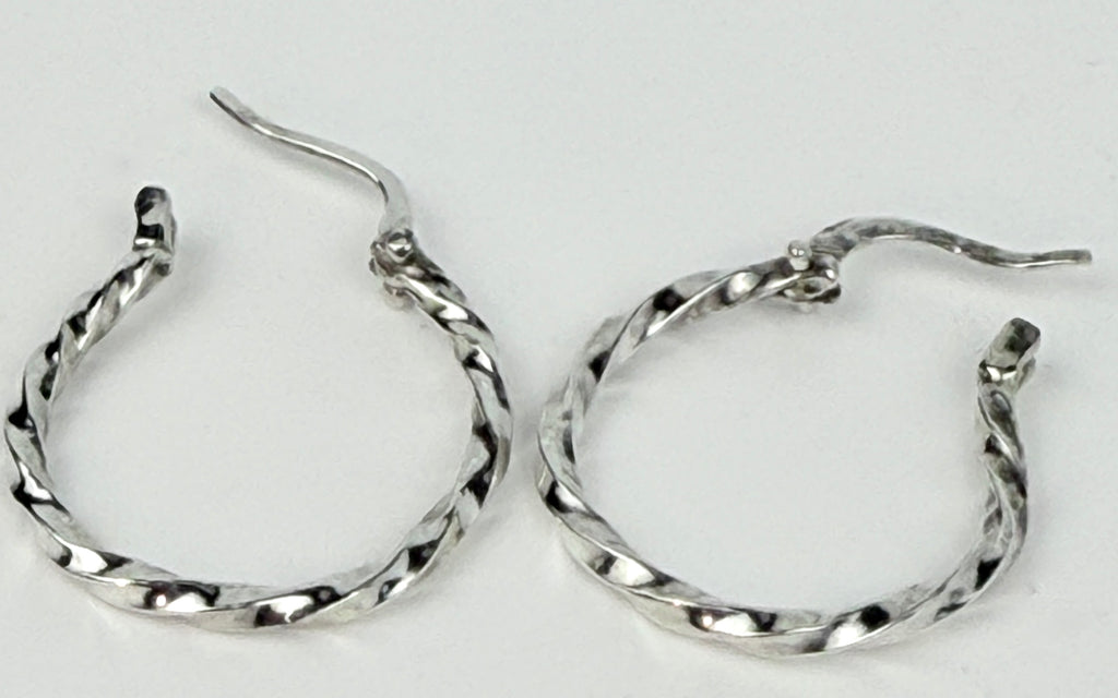 Classic Sterling Silver Square  Wire Hoops # 1