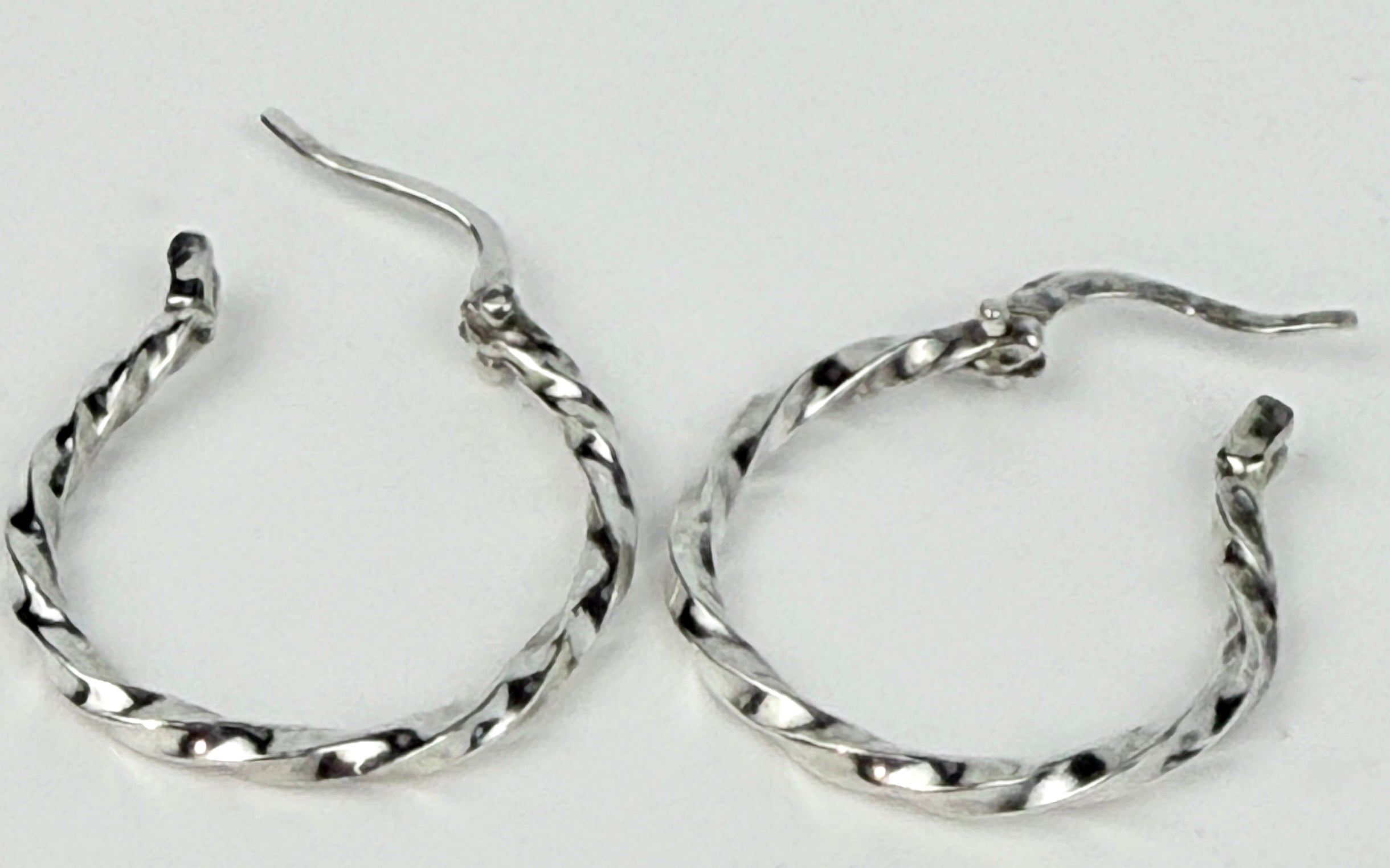 Classic Sterling Silver Square  Wire Hoops # 1