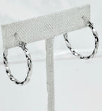 Classic Sterling Silver Square  Wire Hoops # 1