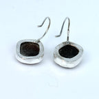 Coffee Colored Sea Glass Earrings