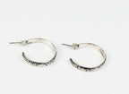 Wedding Band Sterling Silver Hoop Post Earrings in 3 sizes