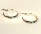 Wedding Band Sterling Silver Hoop Post Earrings in 3 sizes