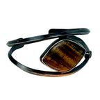 Tiger Eye and Oxidized Sterling Silver Cuff