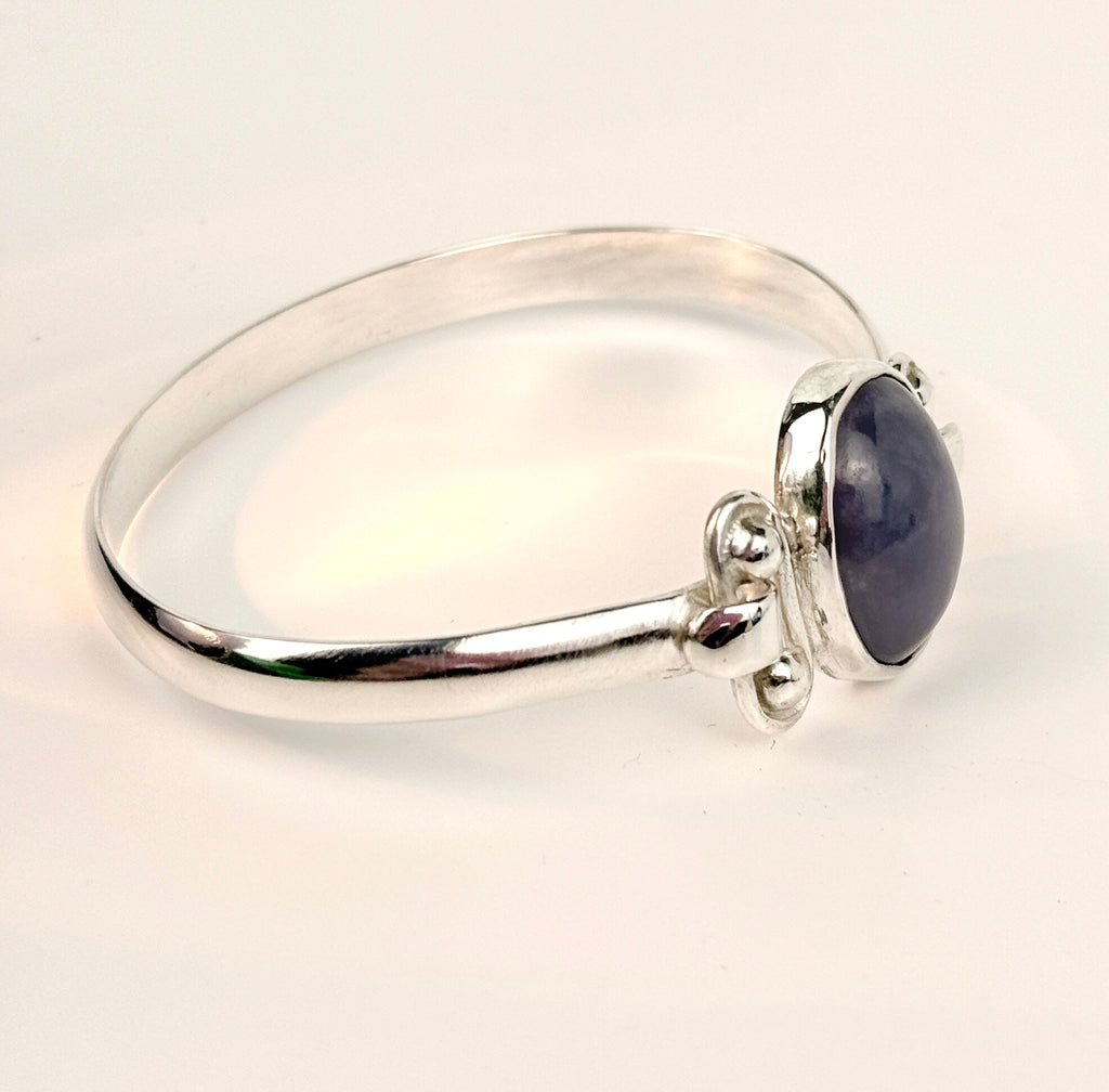 Blue Chalcedony and Sterling Silver Bracelet
