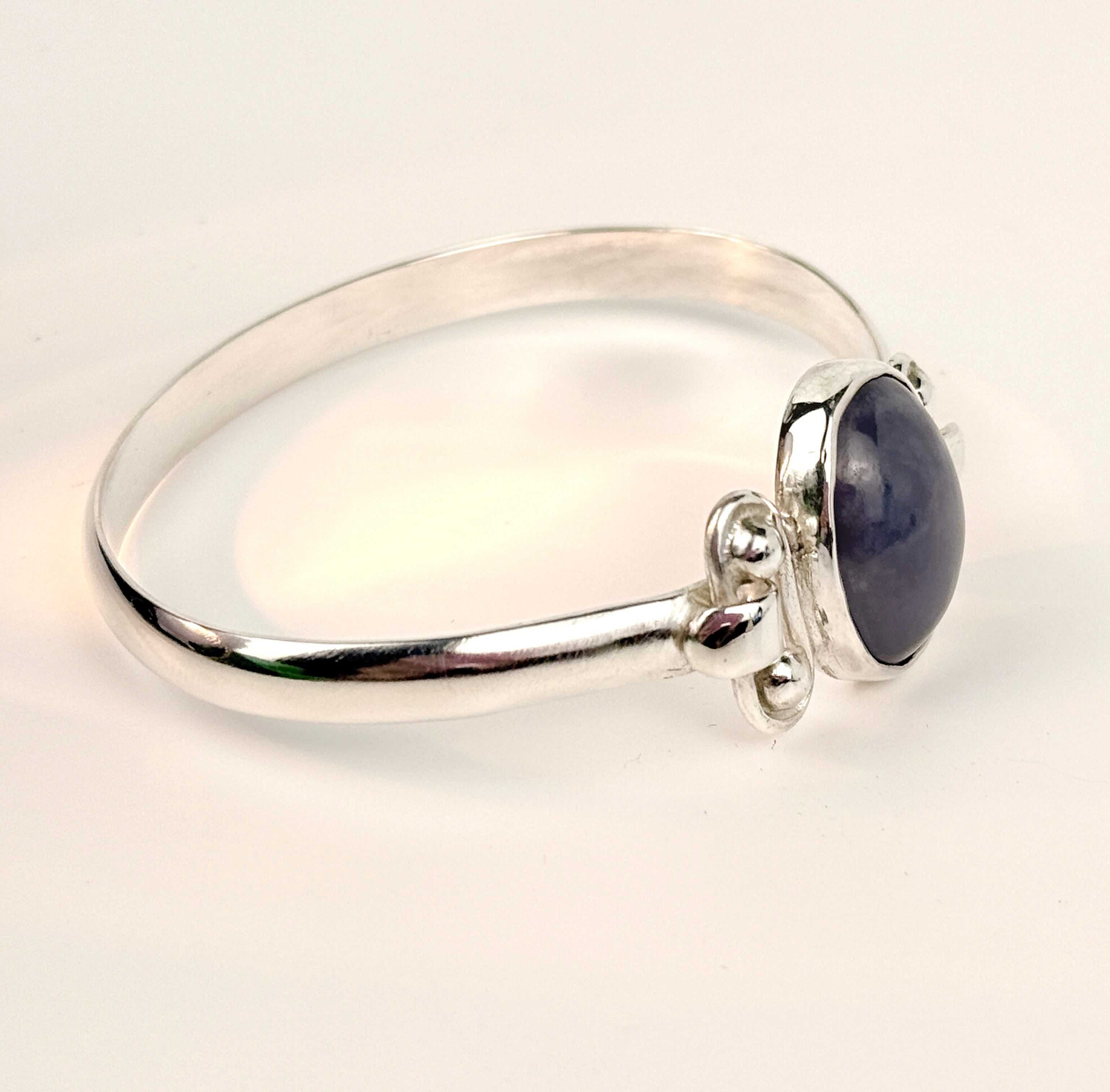 Blue Chalcedony and Sterling Silver Bracelet