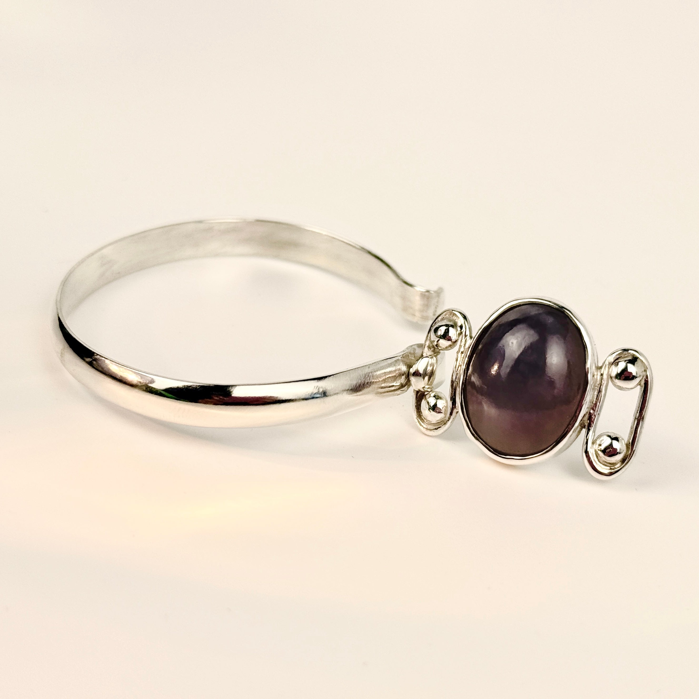 Blue Chalcedony and Sterling Silver Bracelet