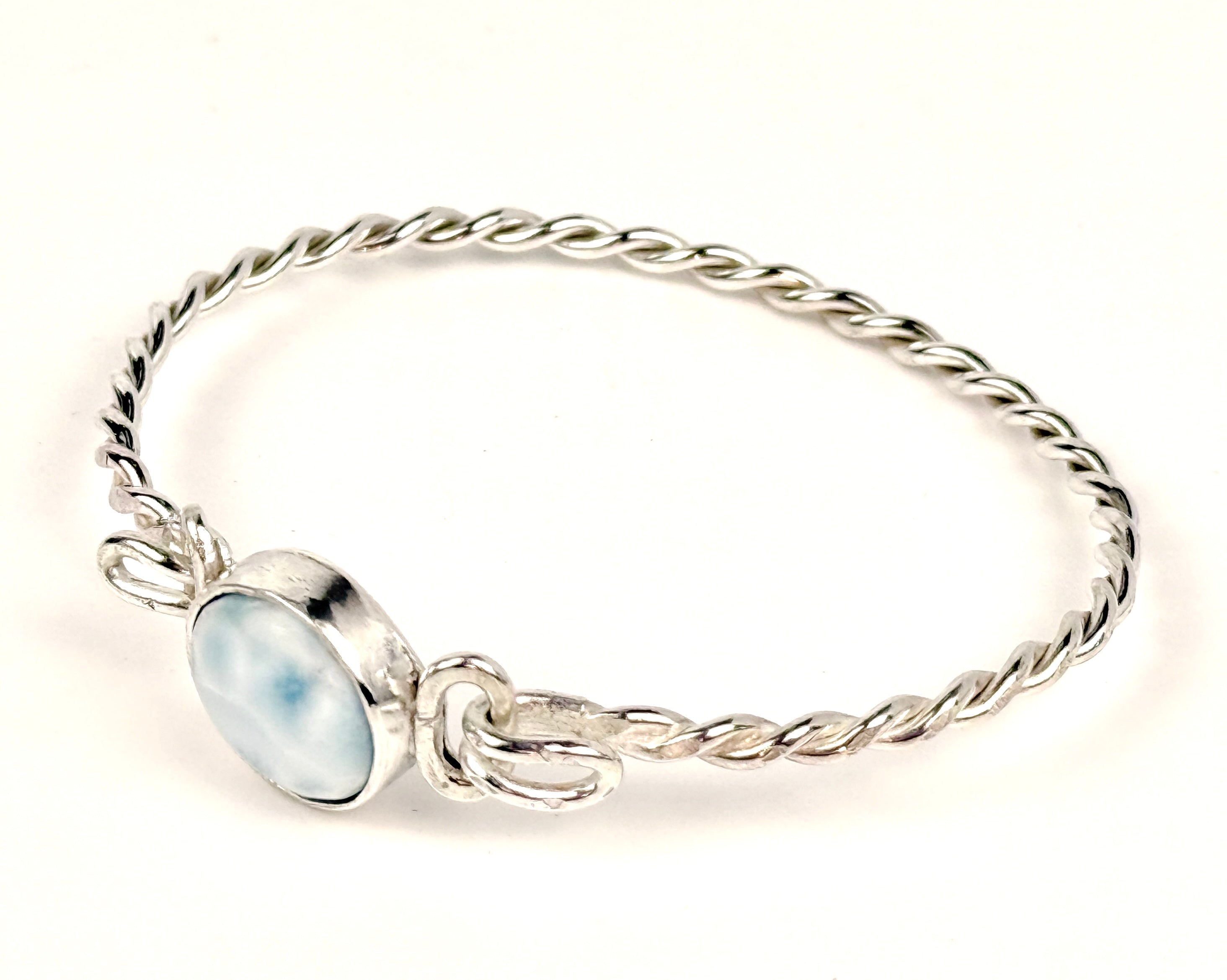 Sterling Silver and Larimar Bracelet