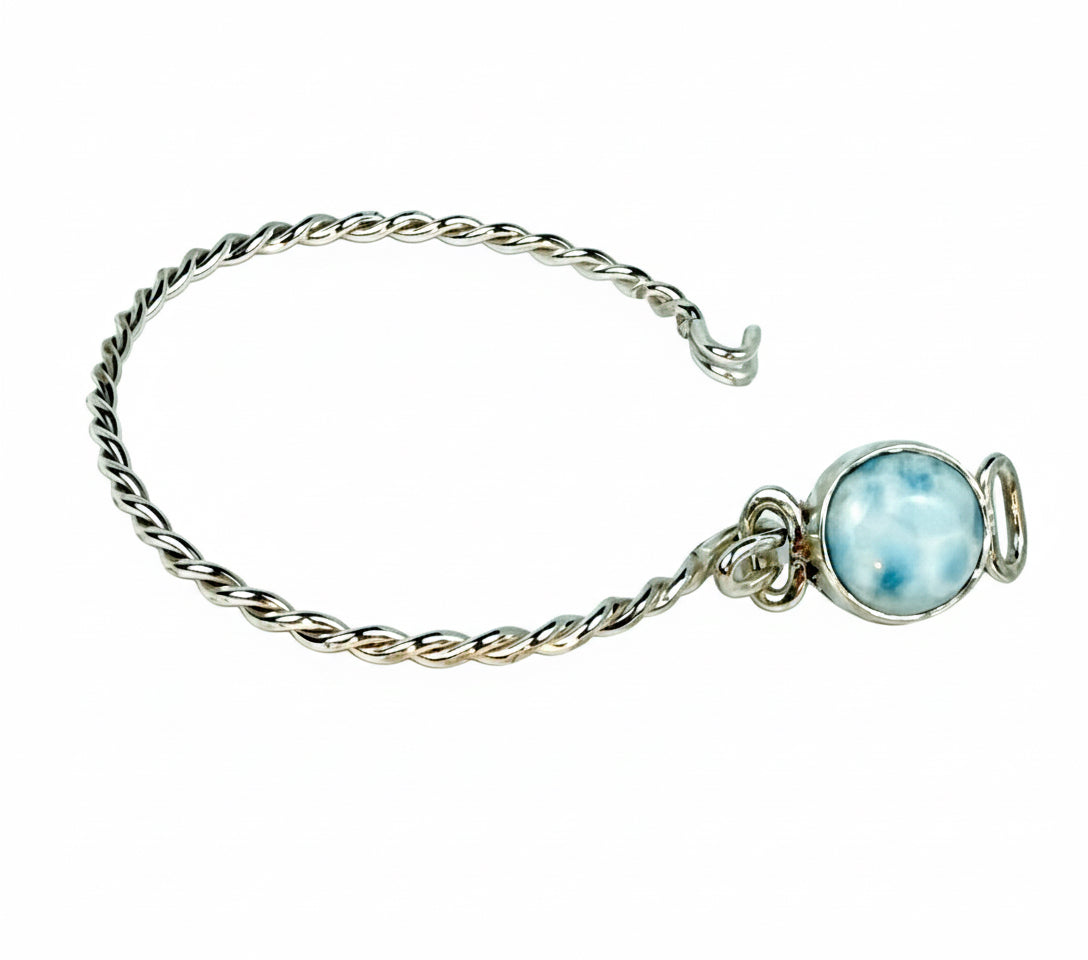 Sterling Silver and Larimar Bracelet