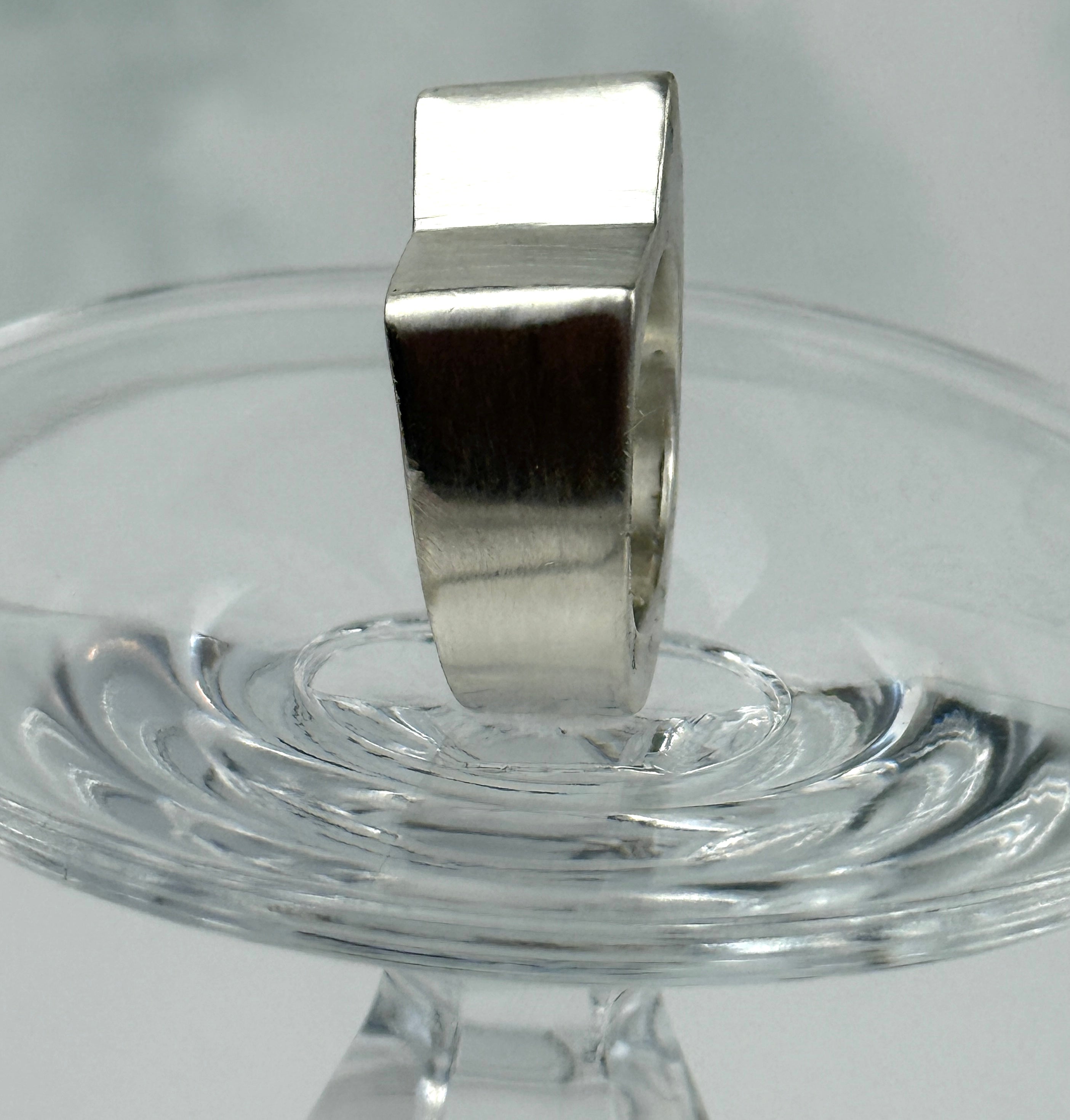 Sculptural Sterling Ring with Gold Filled Accent size 5.5