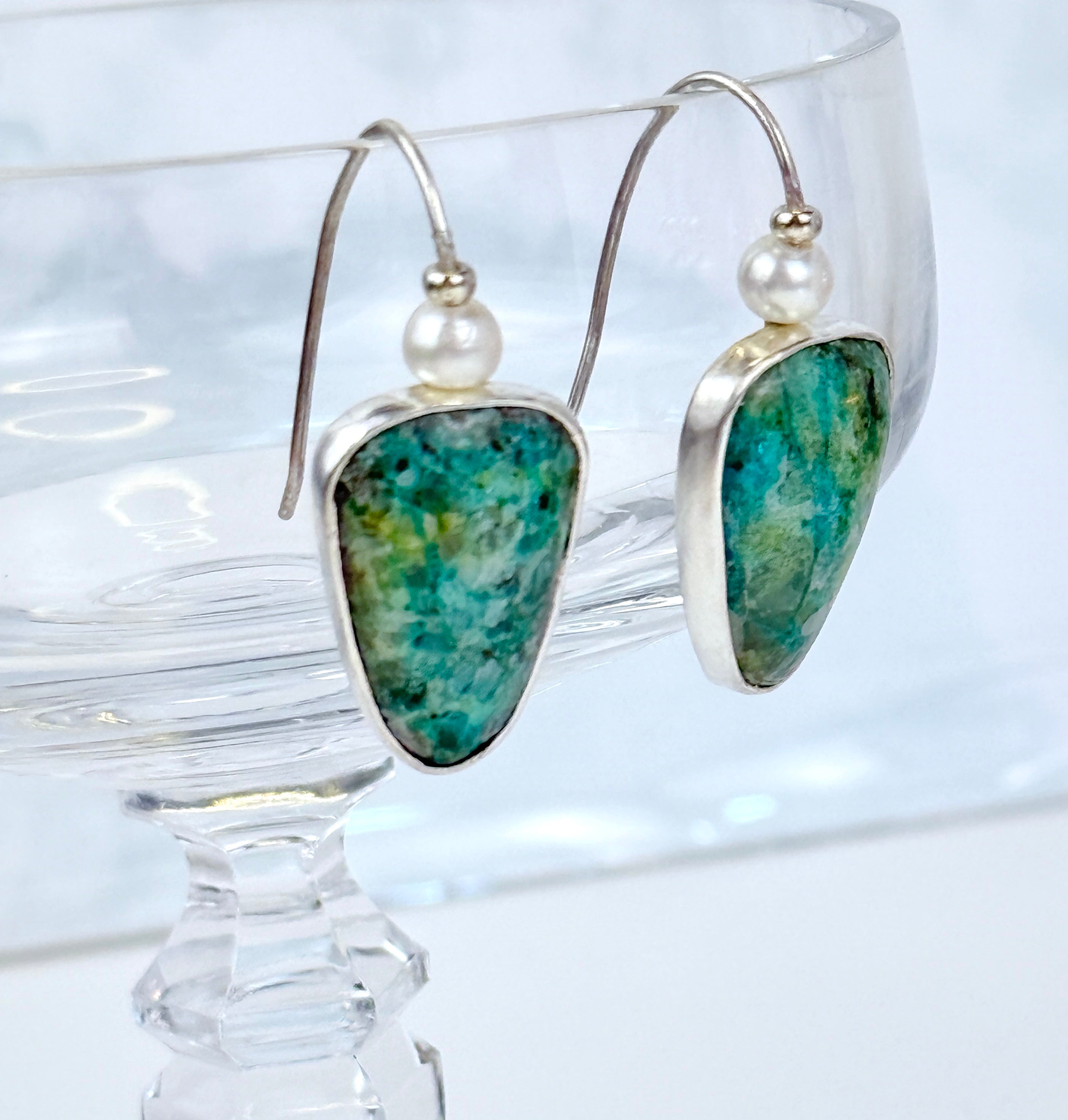 Eilat Stone and Pearl Earrings