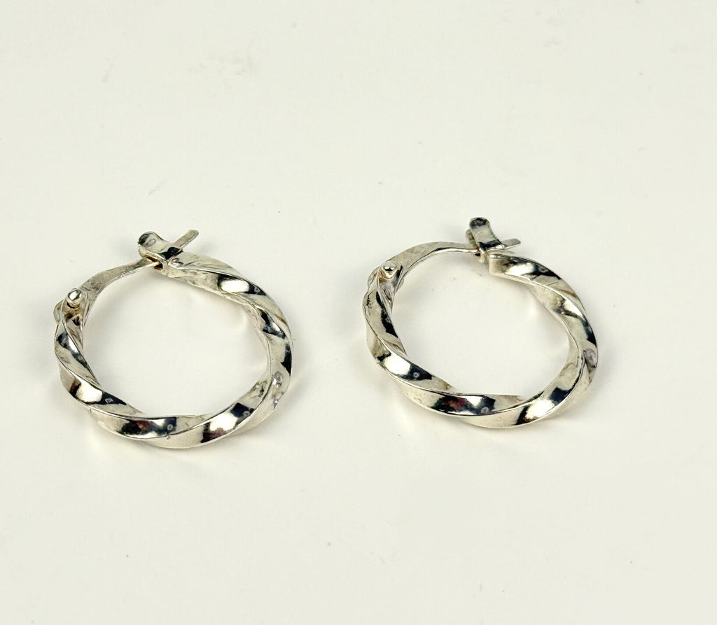 Classic Sterling Silver Square  Wire Hoops # 1
