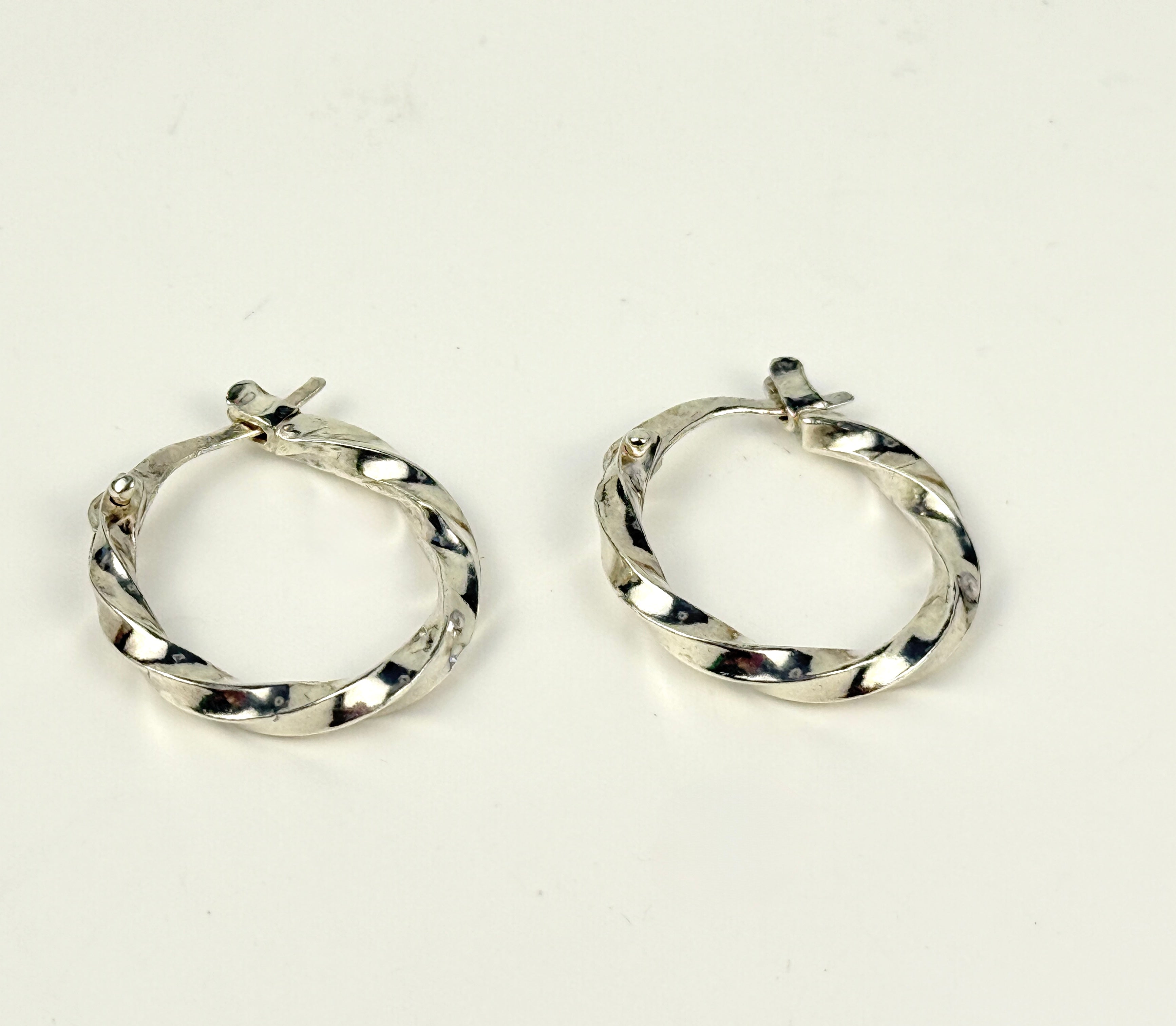 Classic Sterling Silver Square  Wire Hoops # 1