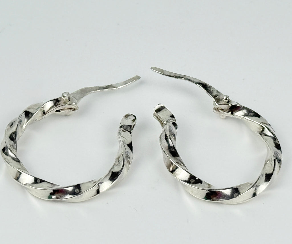 Classic Sterling Silver Square  Wire Hoops # 1