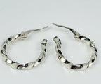 Classic Sterling Silver Square  Wire Hoops # 1