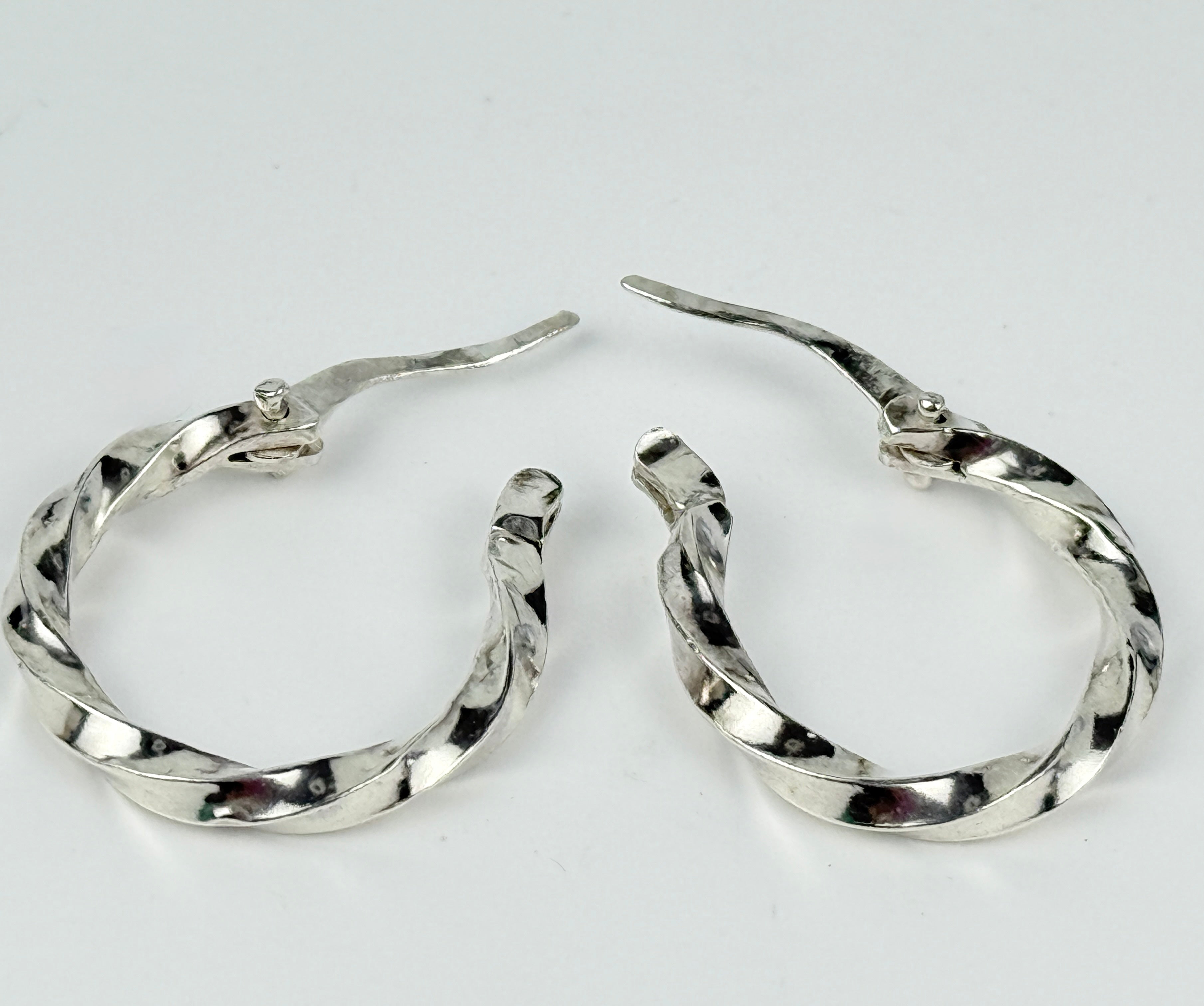 Classic Sterling Silver Square  Wire Hoops # 1