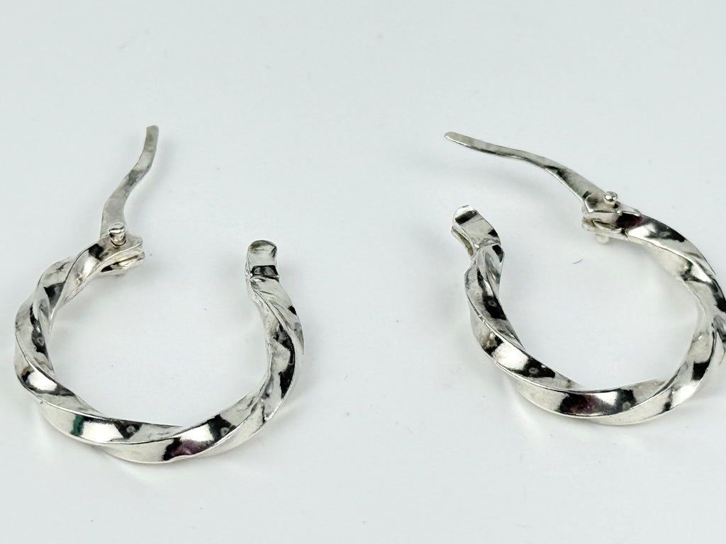 Classic Sterling Silver Square  Wire Hoops # 1