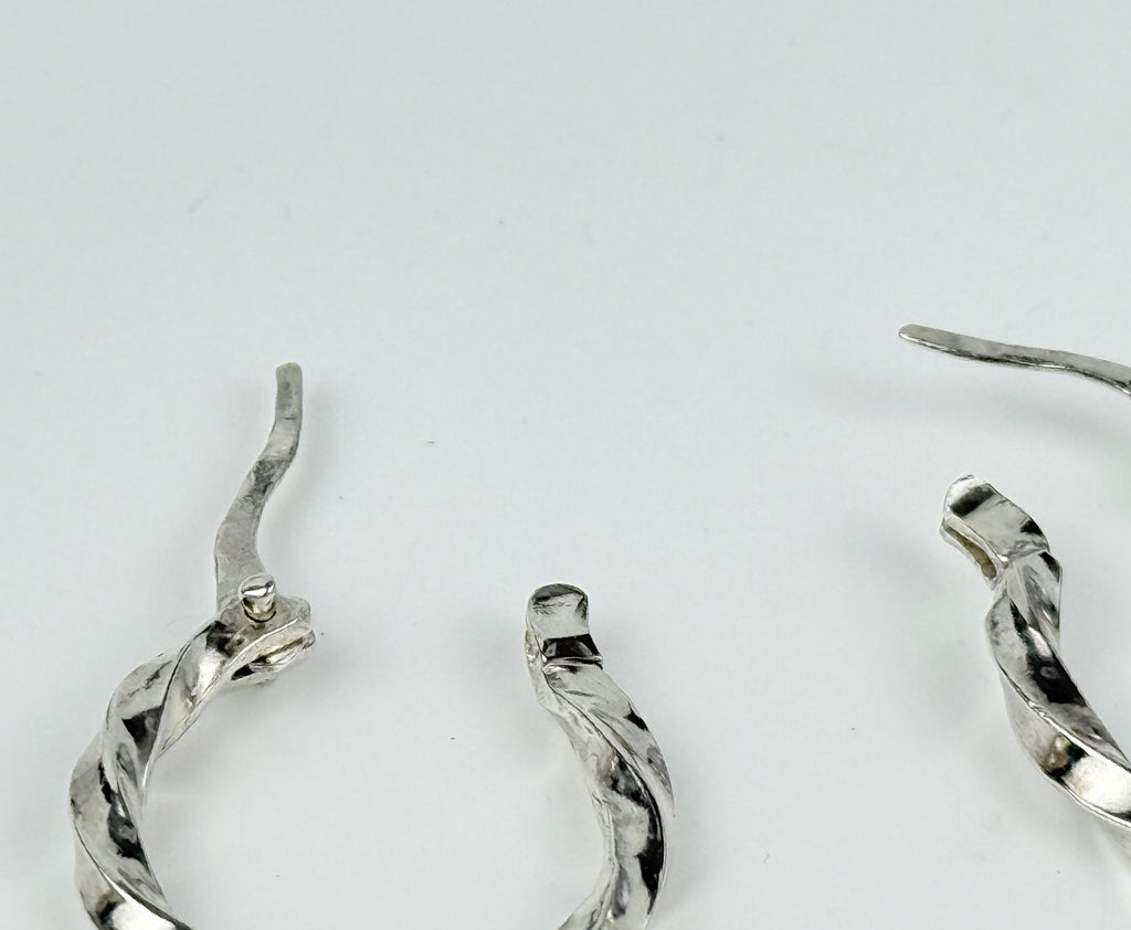 Classic Sterling Silver Square  Wire Hoops # 1