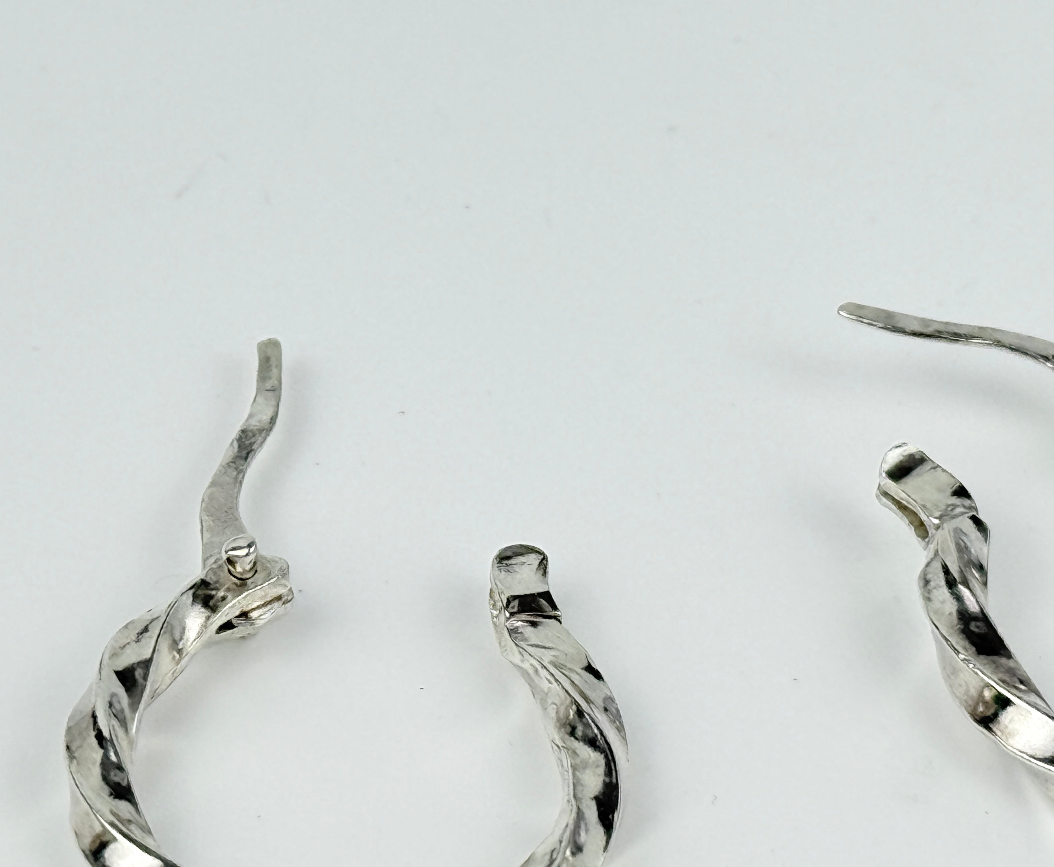 Classic Sterling Silver Square  Wire Hoops # 1