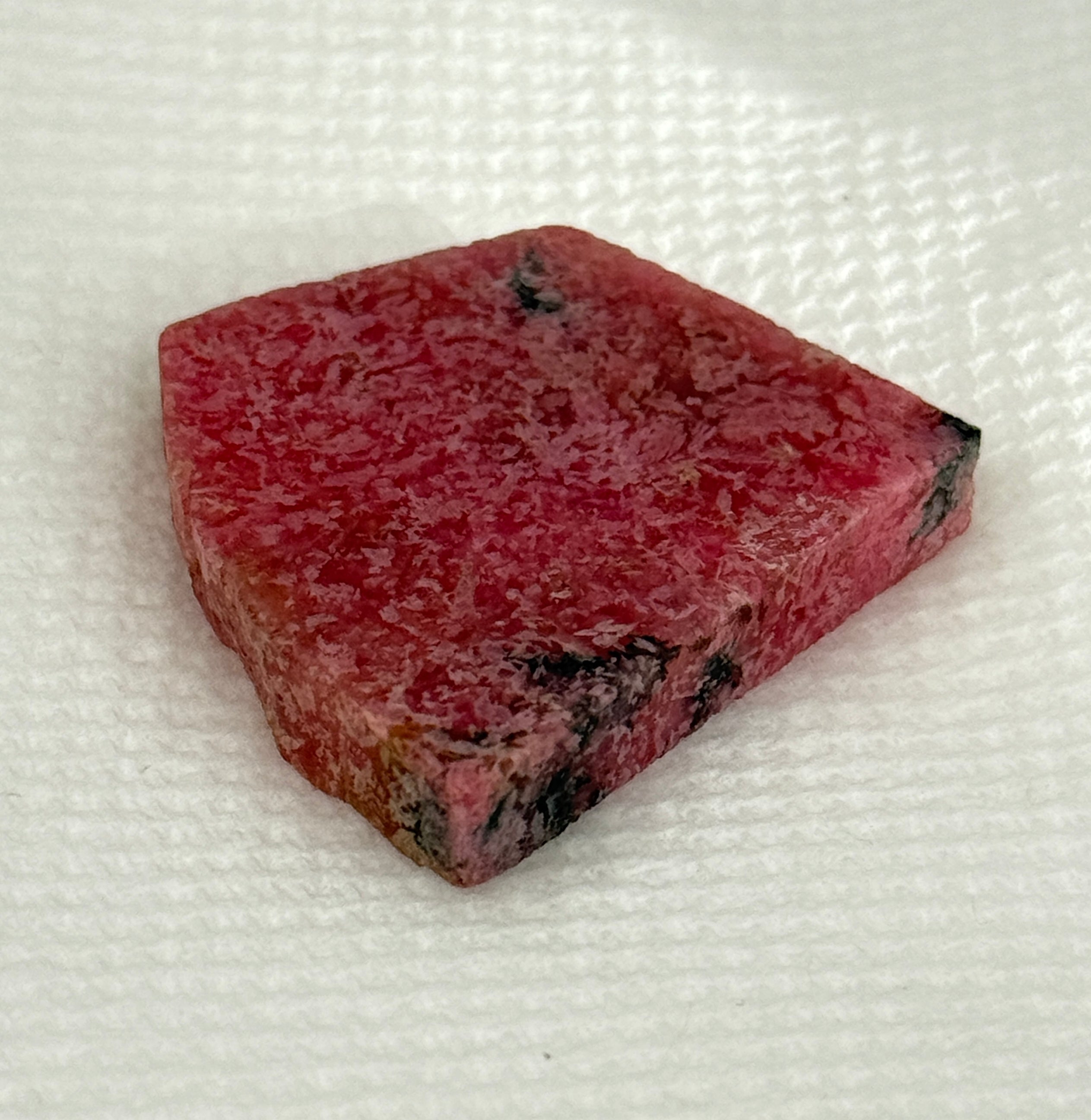 Rhodochrosite and Silver Teardrop Earrings