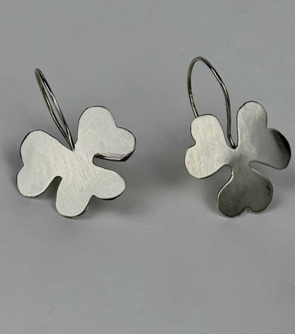 Wood Sorrel Sterling Silver Earrings