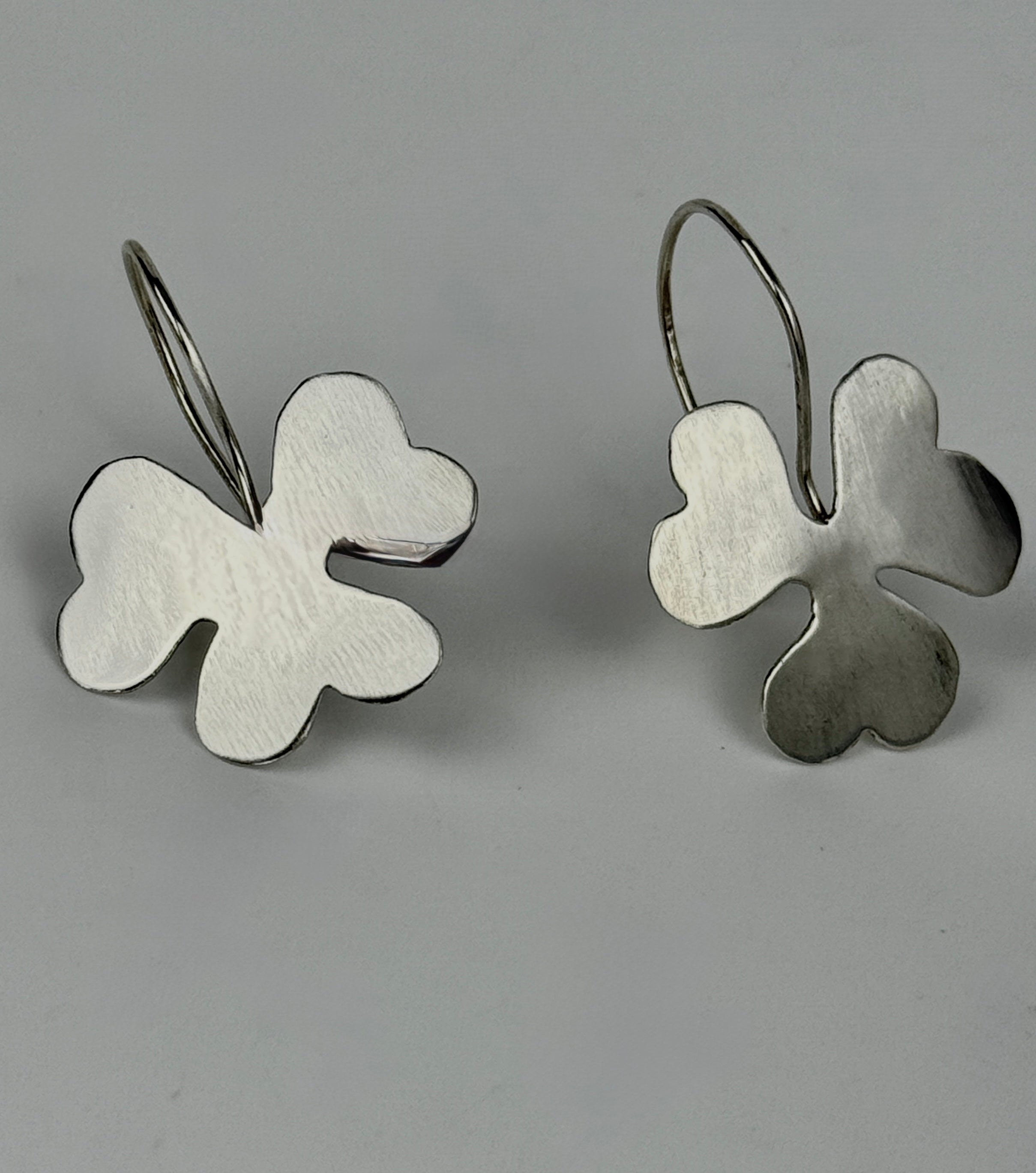 Wood Sorrel Sterling Silver Earrings