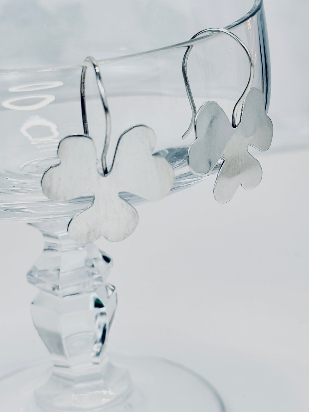 Wood Sorrel Sterling Silver Earrings