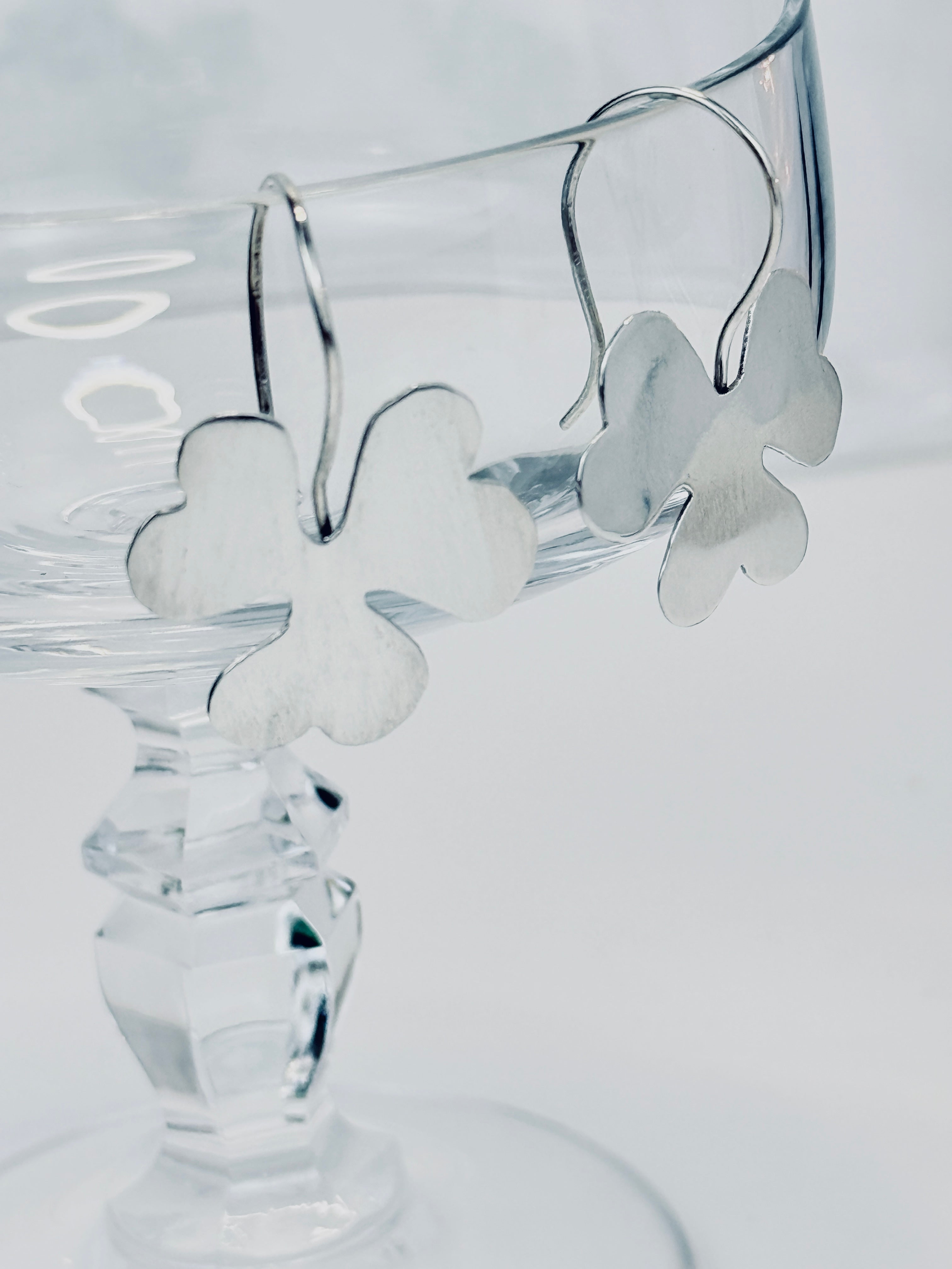 Wood Sorrel Sterling Silver Earrings