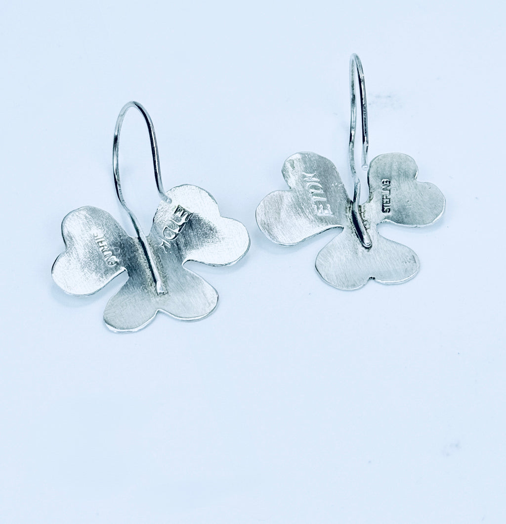Wood Sorrel Sterling Silver Earrings
