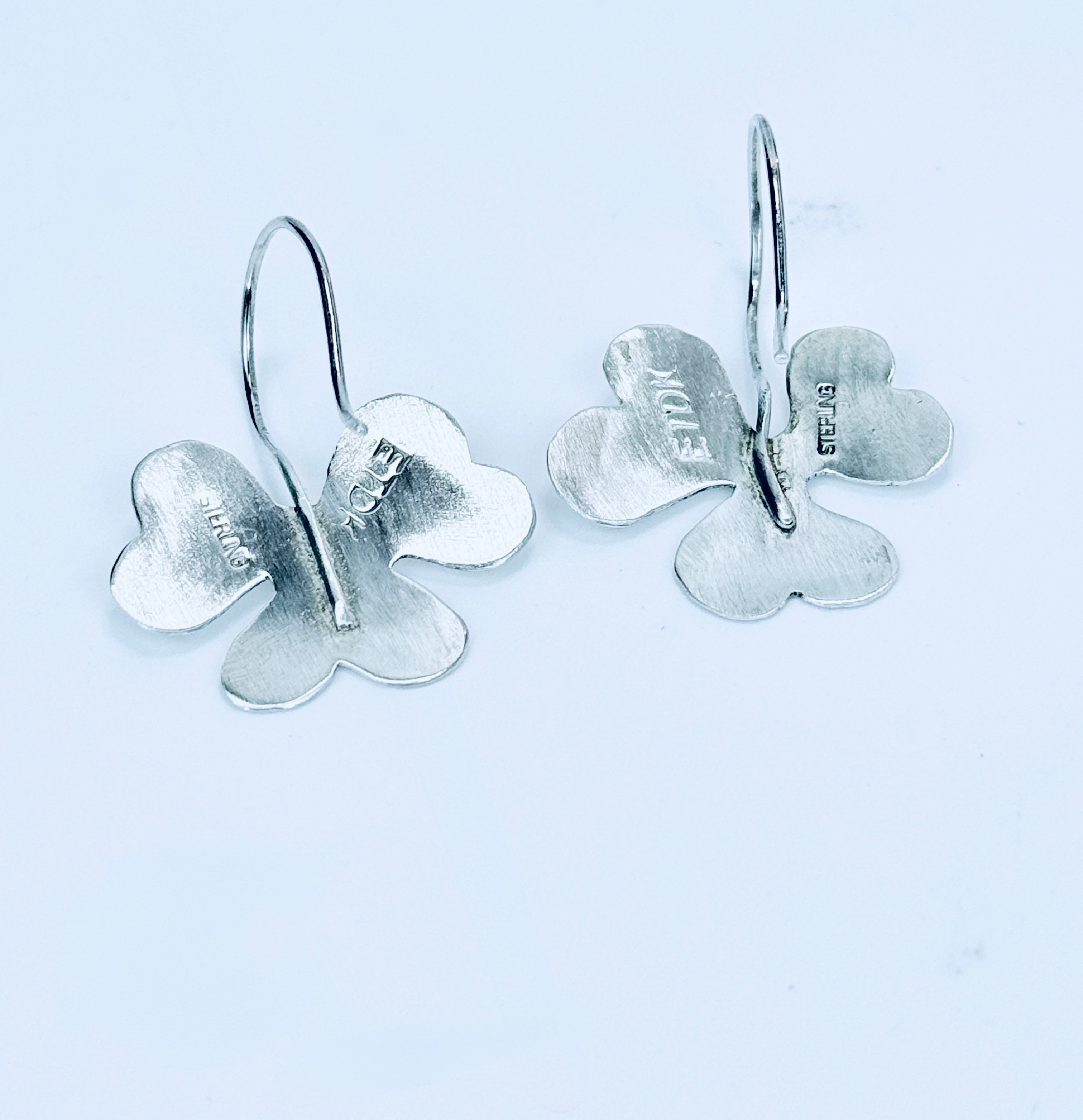 Wood Sorrel Sterling Silver Earrings